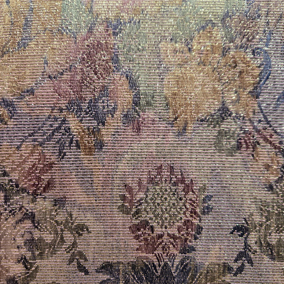 Vintage 80s Timothy Hitsman Metallic Floral Tapestry Structured Envelope Clutch - Picture 3 of 12